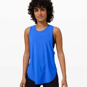 Lululemon All Run Long Tank Wild Bluebell